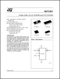 datasheet for M27C801-45F1X by SGS-Thomson Microelectronics