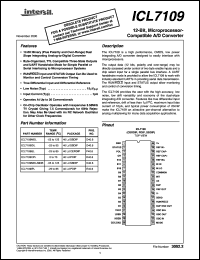 datasheet for ICL7109CPL by Intersil Corporation