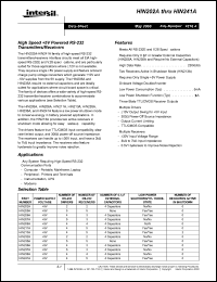 datasheet for HIN208ACA-T by Intersil Corporation