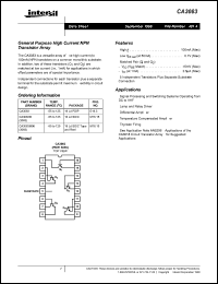 datasheet for CA3083M96 by Intersil Corporation