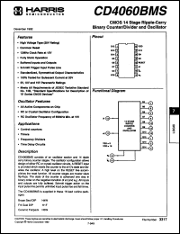 datasheet for CD4060BMS by Harris Semiconductor