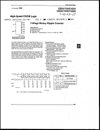 datasheet for CD74HCT4024E by Harris Semiconductor