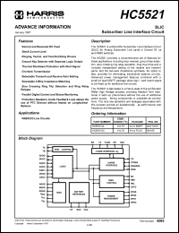 datasheet for HC5521CM by Harris Semiconductor