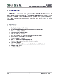 datasheet for SNC520 by 