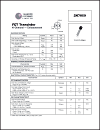 datasheet for 2N7000 by 