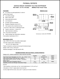 datasheet for P4SMAJ43 by 