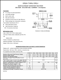 datasheet for ER2J by 