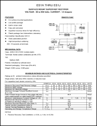 datasheet for ES1E by 