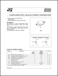 datasheet for 2N3055 by SGS-Thomson Microelectronics