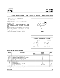 datasheet for MJ2955 by SGS-Thomson Microelectronics