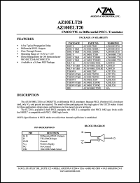 datasheet for AZ100ELT20LR1 by 