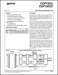 datasheet for CDP1852CE by Intersil Corporation