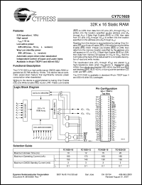 datasheet for CY7C1020-12VC by Cypress Semiconductor