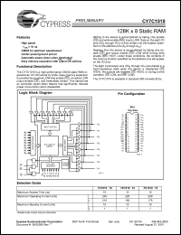 datasheet for CY7C1019L-15VC by Cypress Semiconductor