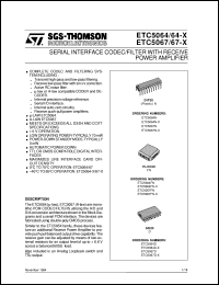 datasheet for ETC5064D by SGS-Thomson Microelectronics