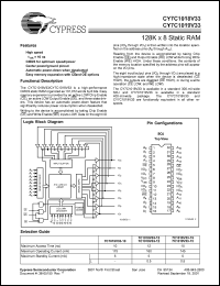 datasheet for CY7C1019V33L-15VC by Cypress Semiconductor