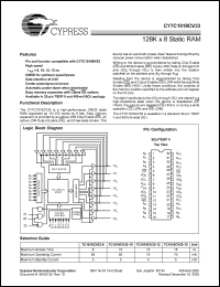 datasheet for CY7C1019CV33-10ZC by Cypress Semiconductor