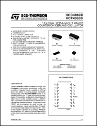 datasheet for HCF4060B by SGS-Thomson Microelectronics
