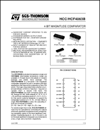 datasheet for HCF4063B by SGS-Thomson Microelectronics