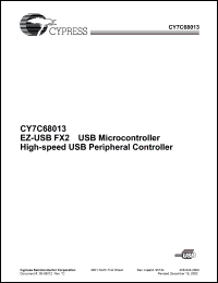 datasheet for CY7C68013-56LFC by Cypress Semiconductor