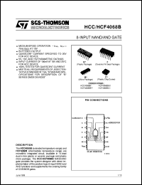 datasheet for HCF4068B by SGS-Thomson Microelectronics
