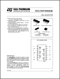 datasheet for HCF4069UB by SGS-Thomson Microelectronics