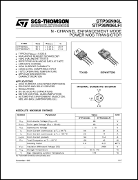 datasheet for STP36N06LFI by SGS-Thomson Microelectronics