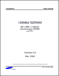 datasheet for K4D263238F-QC50 by Samsung Electronic