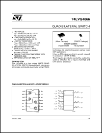 datasheet for 74LVQ4066 by SGS-Thomson Microelectronics