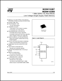 datasheet for M29W102BT50NZ6T by SGS-Thomson Microelectronics