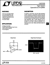 datasheet for LM318S8 by Linear Technology