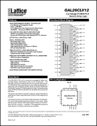 datasheet for GAL26LV12D-7LJ by Lattice Semiconductor Corporation