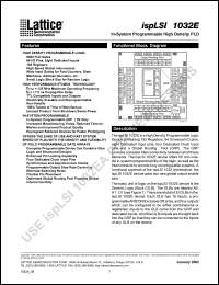 datasheet for ispLSI1032E-125LT by Lattice Semiconductor Corporation