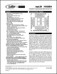 datasheet for ispLSI1032EA-125LT100 by Lattice Semiconductor Corporation