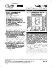 datasheet for ispLSI1032-80LJ by Lattice Semiconductor Corporation