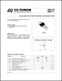 datasheet for 2N6107 by SGS-Thomson Microelectronics