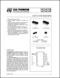 datasheet for HCF4076B by SGS-Thomson Microelectronics