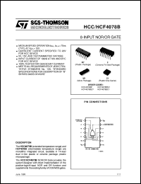 datasheet for HCF4078B by SGS-Thomson Microelectronics