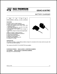 datasheet for GSAC-8.507BC by SGS-Thomson Microelectronics