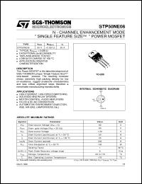 datasheet for STP50NE08 by SGS-Thomson Microelectronics