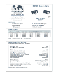 datasheet for NMA05015S by 