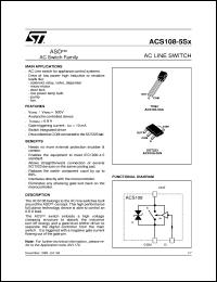 datasheet for ACS108-5SA by SGS-Thomson Microelectronics