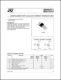 datasheet for BD909 by SGS-Thomson Microelectronics