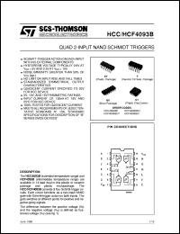datasheet for HCF4093B by SGS-Thomson Microelectronics