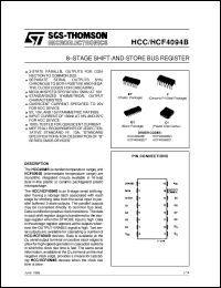 datasheet for HCF4094B by SGS-Thomson Microelectronics