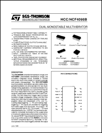 datasheet for HCF4098B by SGS-Thomson Microelectronics