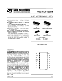 datasheet for HCF4099B by SGS-Thomson Microelectronics