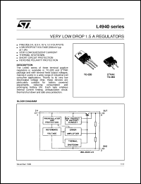 datasheet for L4940D2T10 by SGS-Thomson Microelectronics