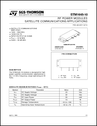 datasheet for STM1645-10 by SGS-Thomson Microelectronics