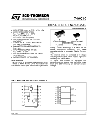 datasheet for 74AC10 by SGS-Thomson Microelectronics
